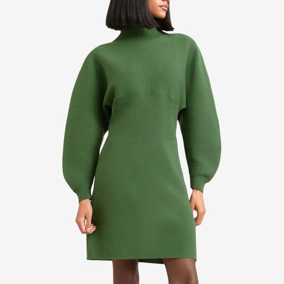 Modern Citizen Moya Mock Neck Sweater Dress Size L Green‎ Knit - Picture 3 of 4